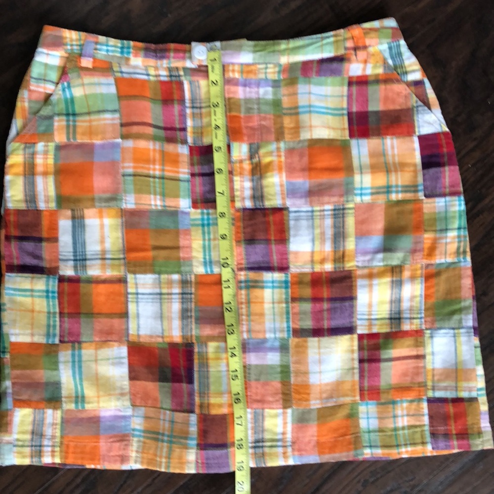Pendleton Madras Patchwork Plaid Skirt Size 12p V… - image 8